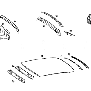 F038 - Carrocería . Techo Trasera MB250SE